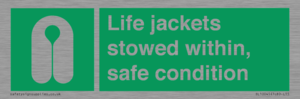 Life jackets stowed within